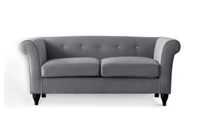 Monaco 2 Seater Grey Velvet 3