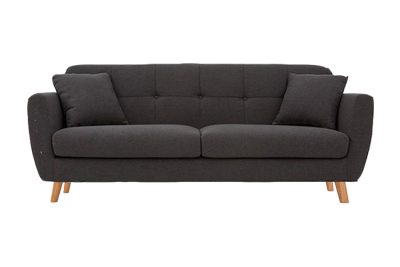 Sienna 3 Seater Sofa Grey fabric